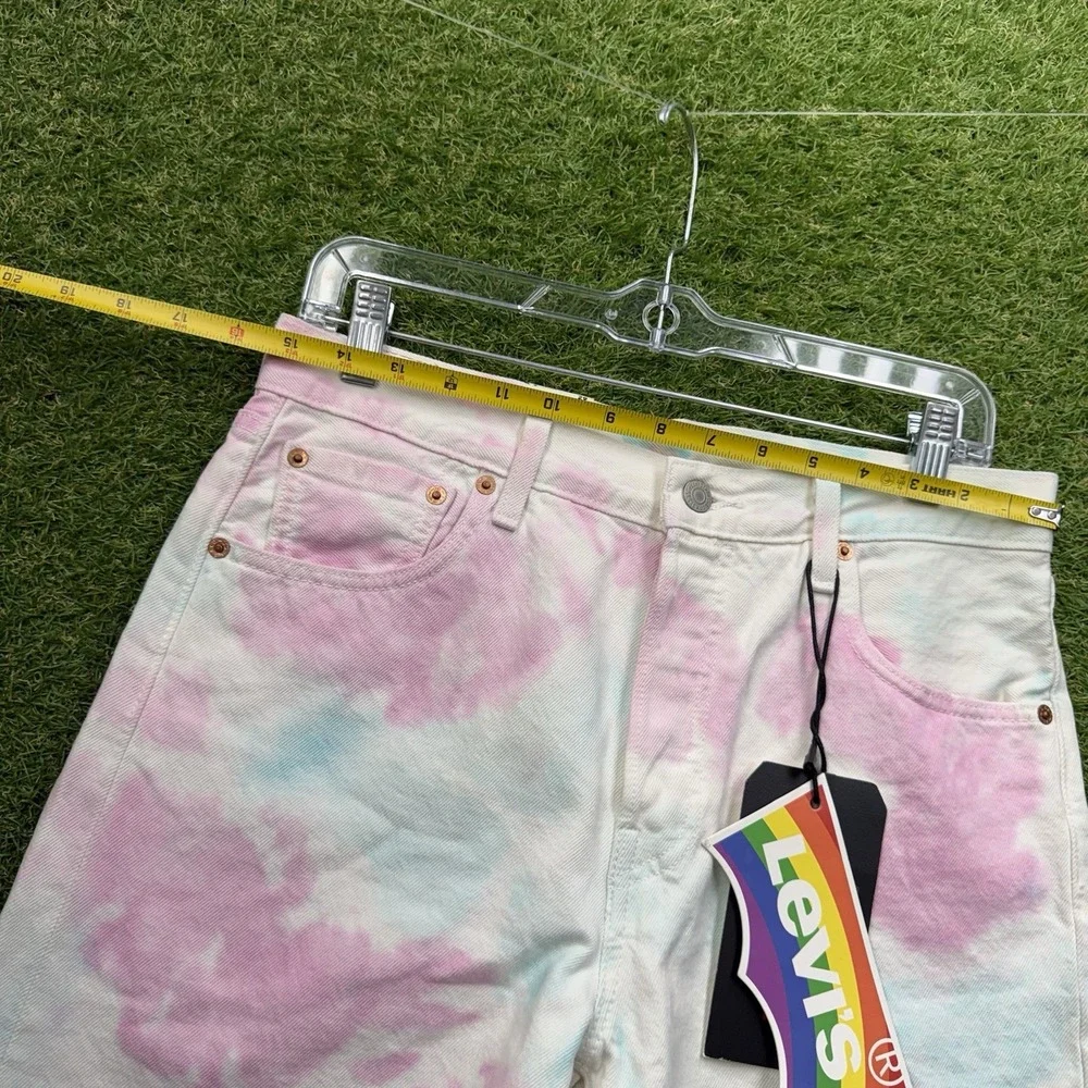 Levis 501 '93 Pride Tie Dye Shorts Mens 29 Buttonfly Frayed Hem MSRP $69.50 NWT